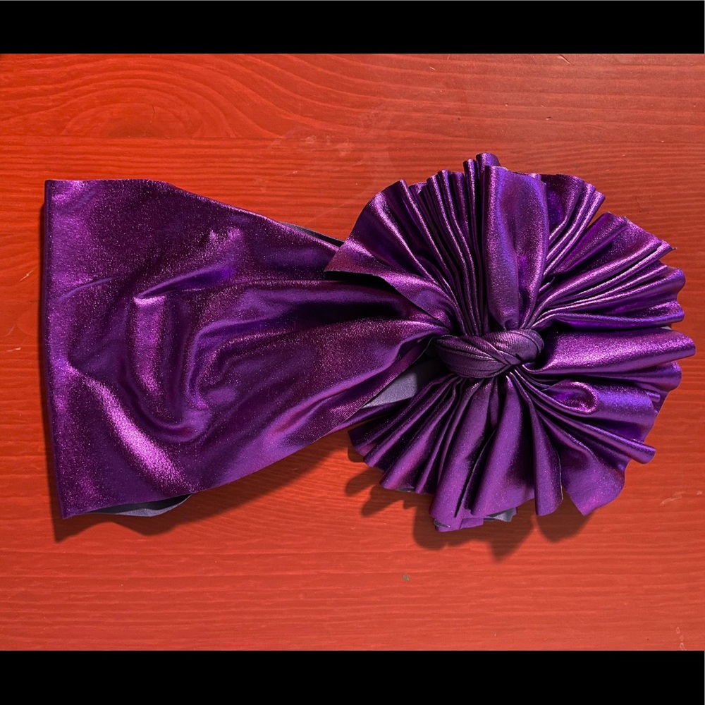 Purple Galaxy Pleather Baby Headwrap